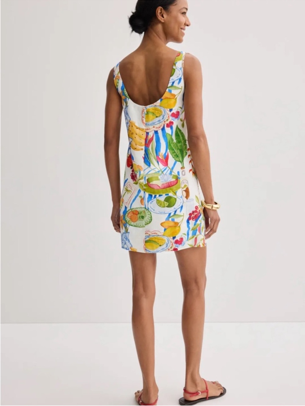 NWT Farm Rio Fresh Table Linen Mini Dress - Picture 4 of 10